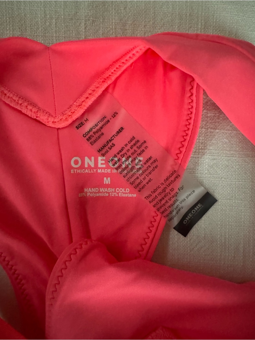 🍉 ONEONE swim watermelon color bikini - NWT - NEVER WORN - size medium 🍉 - Picture 3 of 9